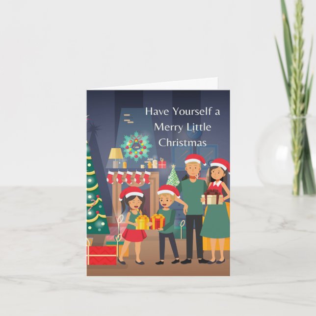 Ha en god liten jul tack kort (Framsida)