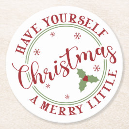 Ha en god liten jul underlägg papper rund