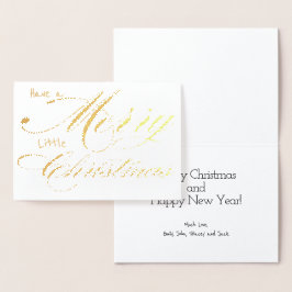 Ha en god, liten julguldblomma folierat kort