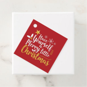 Ha en god liten jultypografi gåvor etiketter