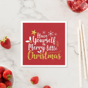 Ha en god liten jultypografi pappersservett
