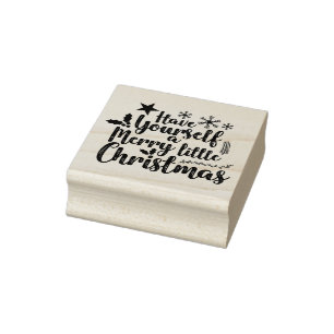 Ha en god liten jultypografi stämpel
