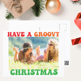 Ha en Groovy-julklapp, Hippie-foto Vykort