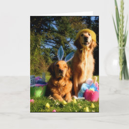 Ha en guld- påsk helgkort