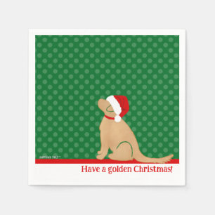 Ha en gyllene Grönt Napkins Pappersservett