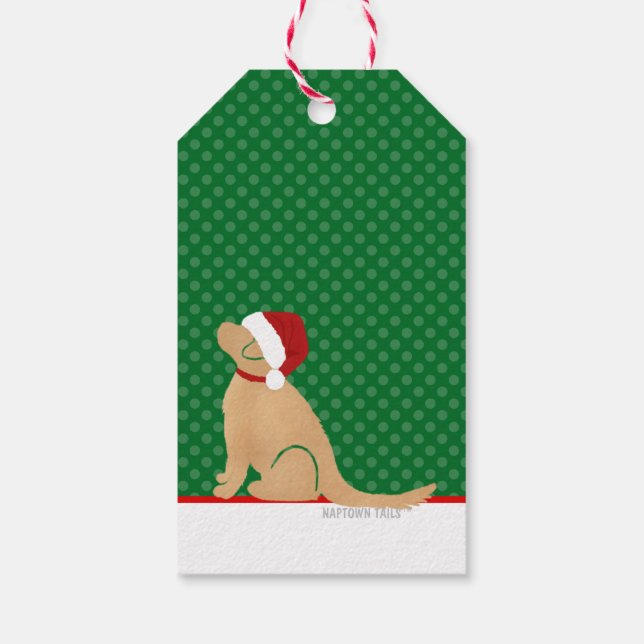 Ha en gyllene Juletiketter-Grönt Presentetikett (Baksidan)