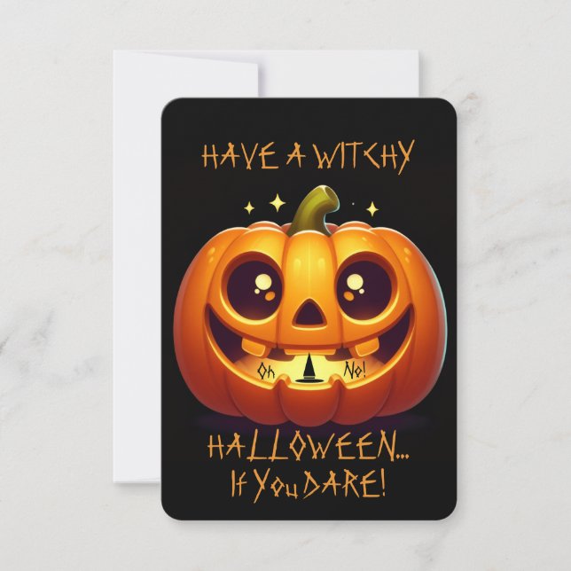 Ha en häxig Halloween Inbjudningar (Framsida)