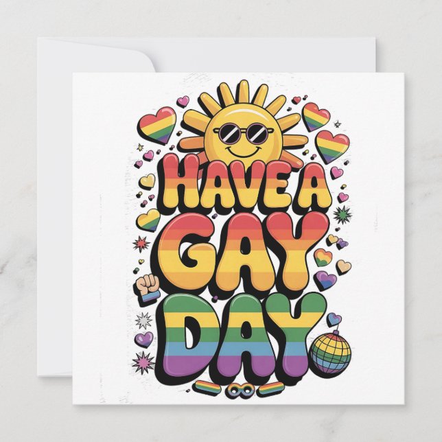 Ha en helgdag i månaden för HBT-Pride Inbjudningar (Framsida)