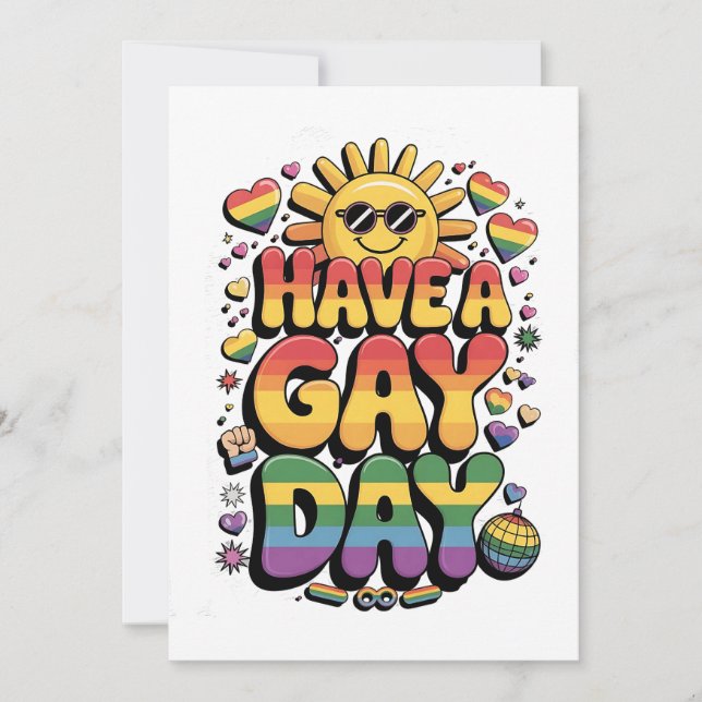 Ha en helgdag i månaden för HBT-Pride Inbjudningar (Framsida)