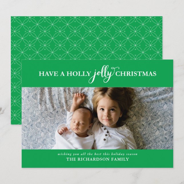 HA EN HELT JULI CHRISTMAS FLAT PHOTO JULKORT (Fram/baksida)