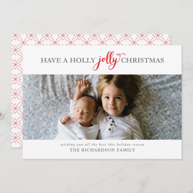 HA EN HELT JULI CHRISTMAS FLAT PHOTO JULKORT (Fram/baksida)