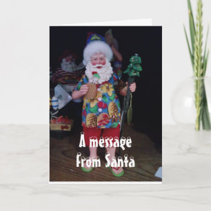 HA EN HELT JULI CHRISTMAS SAYS SANTA HELGKORT
