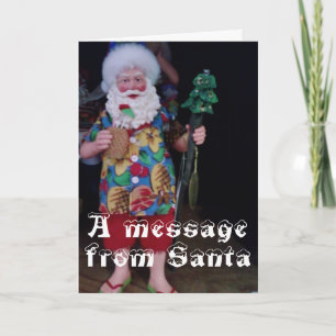 HA EN HELT JULI CHRISTMAS SAYS SANTA HELGKORT