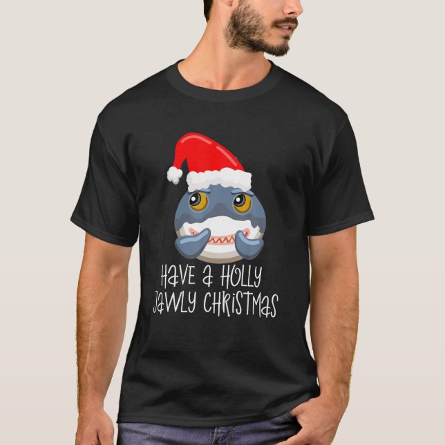 Ha en Holly Jawly-julhaj Santa Hat Boys T Shirt (Framsida)