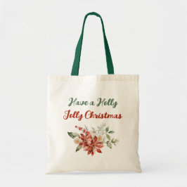 Ha en Holly Jolly-Chic för julköp Tygkasse