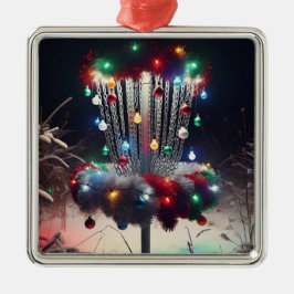 Ha en Holly Jolly Disk-mas! Jul Julgransprydnad Metall