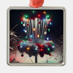 Ha en Holly Jolly Disk-mas! Jul Julgransprydnad Metall