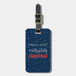 Ha en Holly Jolly-jul Bagagebricka