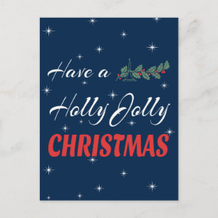 Ha en Holly Jolly-jul Helg Vykort