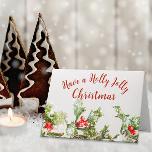 Ha en Holly Jolly-jul Helgkort