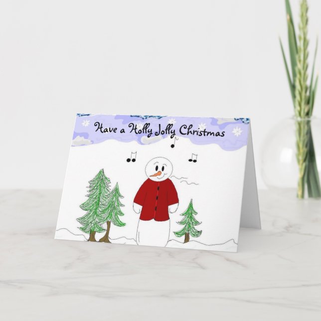 Ha en Holly Jolly-jul Helgkort (Framsida)