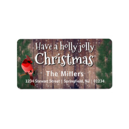 Ha en Holly Jolly-jul - Holiday zforday z Adressetikett