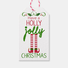 Ha en Holly Jolly-jul - Homemade Presentetikett
