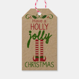 Ha en Holly Jolly-jul - Homemade Presentetikett