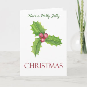 Ha en Holly Jolly-jul   Julkort Helgkort