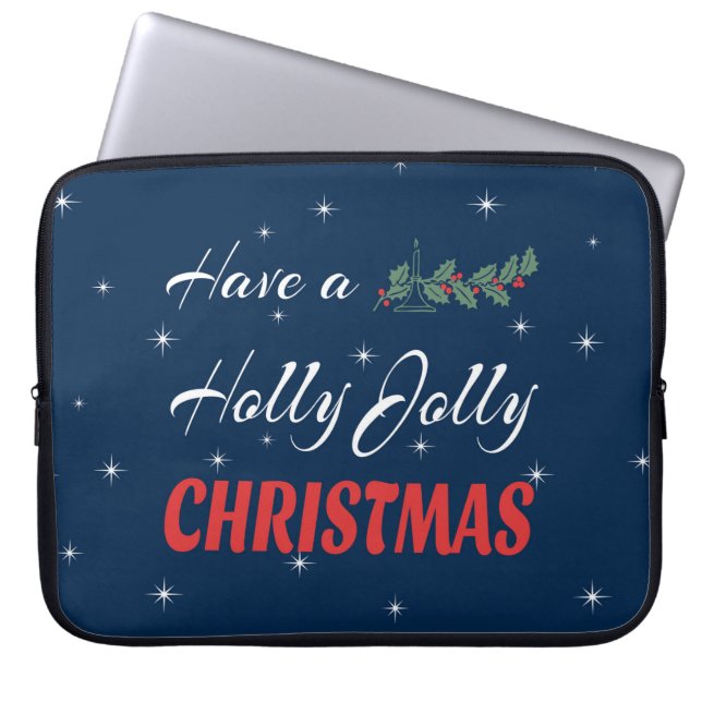 Ha en Holly Jolly-jul Laptop Fodral (Framsidan)