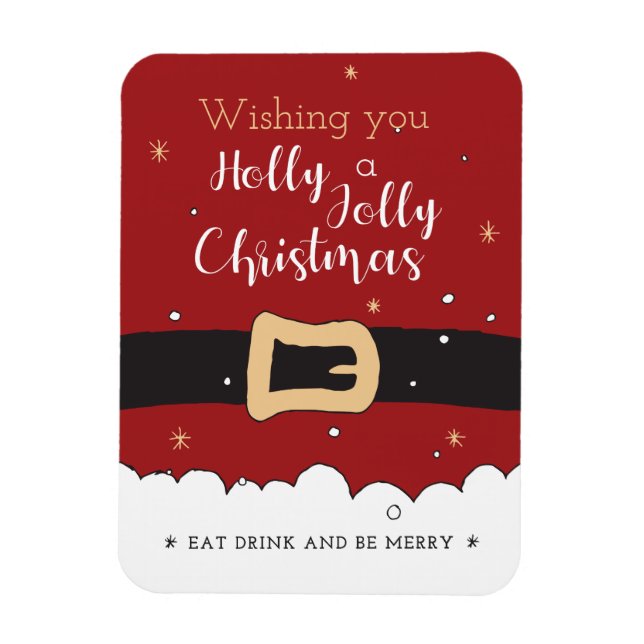Ha en Holly Jolly-jul Magnet (Vertikal)