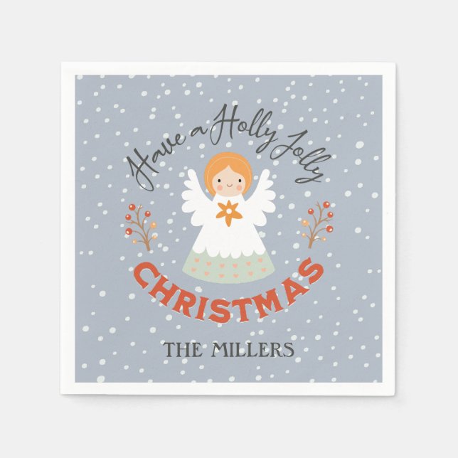 Ha en Holly Jolly-jul Pappersservett (Framsidan)