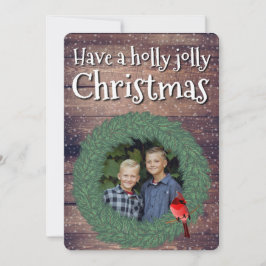 Ha en holly Jolly-julfotopassandning Julkort