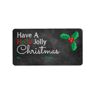 Ha en holly Jolly-julklapp-Märkre Adressetikett