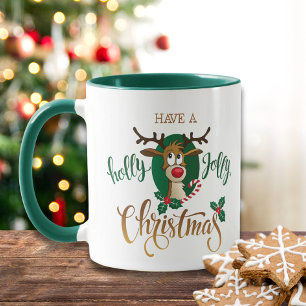 Ha en Holly Jolly-julrenare HELGDAGAR Mugg