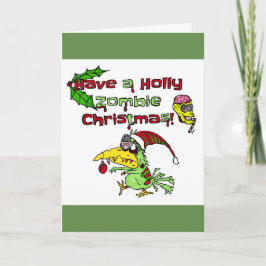 Ha en Holly Zombie-jul! Helgkort