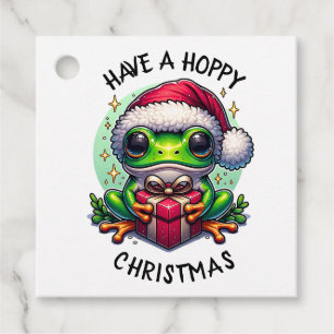 Ha en hoppy-jul   Frog Pun Gåvor Etiketter