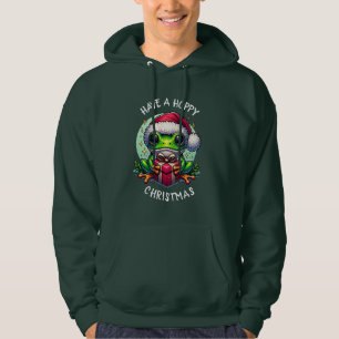 Ha en hoppy-jul   Frog Pun Hoodie
