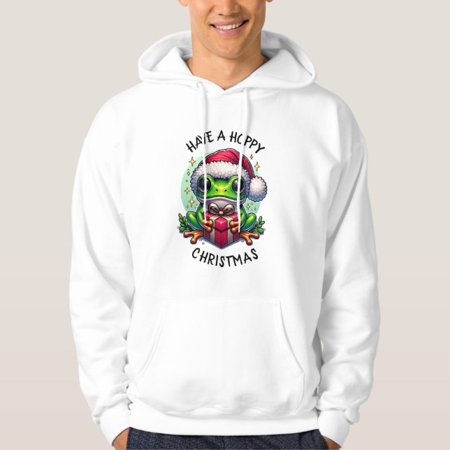 Ha en hoppy-jul | Frog Pun Hoodie (Framsida)
