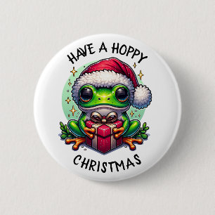 Ha en hoppy-jul   Frog Pun Knapp