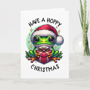 Ha en hoppy-jul   Frog Pun Kort