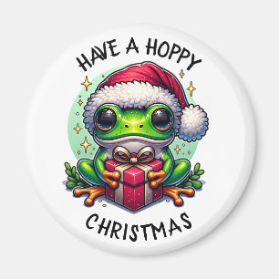 Ha en hoppy-jul   Frog Pun Magnet