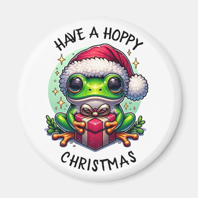 Ha en hoppy-jul | Frog Pun Magnet (Framsidan)