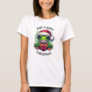 Ha en hoppy-jul   Frog Pun T Shirt