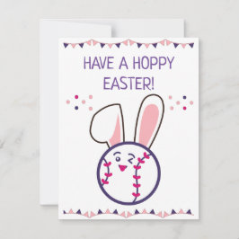 Ha en Hoppy Påsk baseball Cute Bunny Boll Roligt Julkort