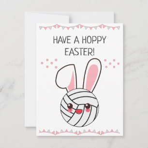 Ha en Hoppy Påsk Kawaii Volleyball Boll Bunny Julkort