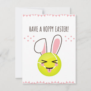 Ha en Hoppy Påsk tennis Bunny Boll Cute Funny Julkort