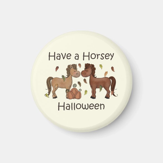 Ha en Horsey Halloween Magnet (Framsidan)