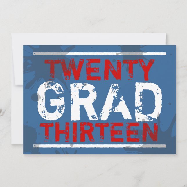 Ha en inbjudan till Studentfesten Party Grunge (Framsida)