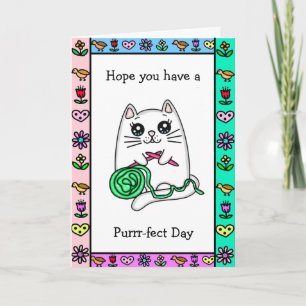 Ha en inköpsdag   Cat Pun-Vänskap Kort